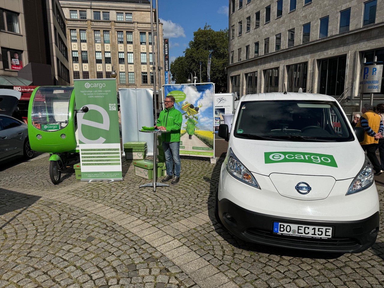 e-cargo Fahrzeug auf Messe